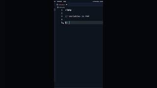 #shorts - Variables in PHP