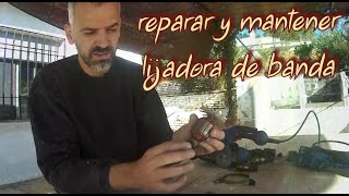 reparacion sierra banda, cambio de escobillas y limpieza del rotor