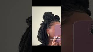 back to school hairstyles (natural edition) #shorts #blackgirlhair #backtoschool