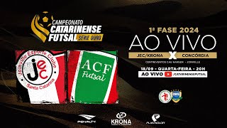 CAMPEONATO CATARINENSE SÉRIE OURO 2024 - 1ª FASE - JEC/Krona X Concórdia Futsal