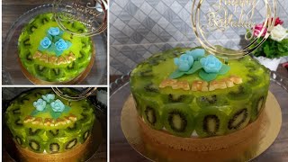 حلوى  او طرطة عيد ميلاد بدون طهي🎂 بمكونات بسيطة🥰🥝 ، في 15 دقيقة توجديها 👍