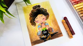 Mahashivratri Special Cute Shiva Arati Drawing with Oil Pastel #18