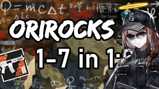 [arknights] orirocks 🪨 in a minute 🕒 2: electric boogaloo (1-7 speedrun 🏃) ft. ash🔫 and her stats📊