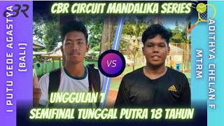 Semifinal 18 PA🎾CRB Mandalika I PUTU Gede Agastya (Bali) vs Adithya Chelan (MTRM)