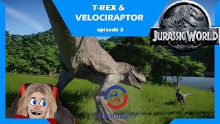 Jurassic World Evolution | Gameplay | T-Rex & Velociraptor Bersama-sama Merencanakan Pelarian Diri