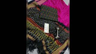 Pochampally Ikkat Sico Silk Top n Dupatta@stunningwear7951