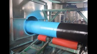 HUASHIDA Steel pipe 3LPE anticorrosion coating line exporting to Kazakhstan 出口哈萨克斯坦钢管3PE防腐设备