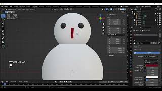 blender 雪だるま習作