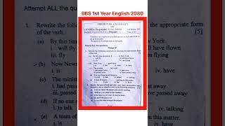 Bbs 1st year English Question paper 2080 exam ❤️😍 Business English bbs 1st year question paper 2080