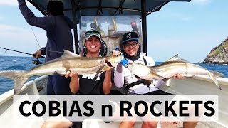 COBIAS AND ROCKETS - Pulau Sibu Malaysia Fishing - Jigging Casting