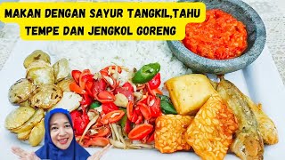 Tumis teri kulit melinjo.jengkol.tahu tempe ikan asin sambel dan lalaban‼️nikmaat 👍