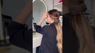 Penteado fácil e muito lindo com rabo de cavalo baixo. #penteado #hairstyle #hairtutorial #cabelo