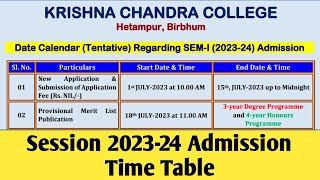 Hetampur KC College 1st Yr Admission Date Time Table ✅ @syedjsmfamily