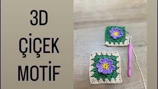 3D çiçek motif, üç boyutlu motif, çiçek motif yapımı