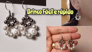 Faça um lindo brinco de pérolas de forma Rápida e Fácil @canaldajann6834 @diogeneslacerda3057