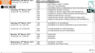 CBSE Board Exam Schedule for Class 10 (2016- 2017) HD