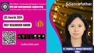 Dr. Fanghua Li | Guangxi University | China | Best Researcher Award