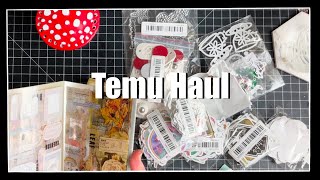 Temu Haul - Junk Journal Supplies - Stamps Stickers Cutting Dies