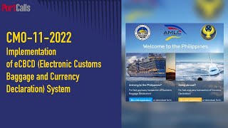 CMO-11-2022 Implementation of eCBCD (Electronic Customs Baggage and Currency Declaration) System