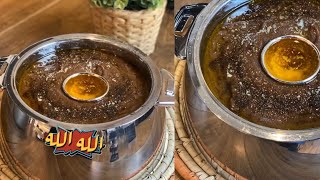 محلى التمر بقدر الضغط الكهربائي 😍👏🏻 من الأكلات الشعبية في الشتاء لذيذة و تدفئ //15ثانية