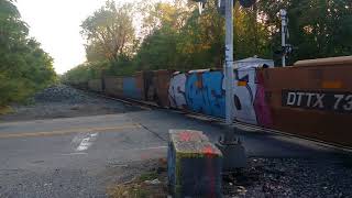 Conrail (NS) Q191 empties operating LHF passing the Crossing on the National Docks Branch