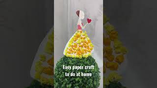 Easy paper craft to do at home #shorts #youtubeshorts