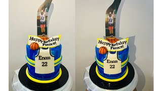 Basketball Themed Cake! GOLDEN STATE WARRIORS INSPIRED