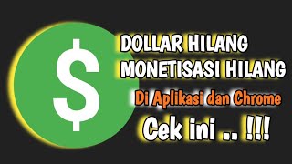 Dollar Hilang Monetisasi Hilang di Aplikasi Youtube Studio juga di Google Chrome, 8 oktober 2022