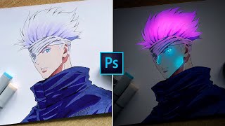 КАК СДЕЛАТЬ ВАШИ ЭСКИЗЫ СВЕТЯЩИМИСЯ В ФОТОШОПЕ - Photoshop Tutorial