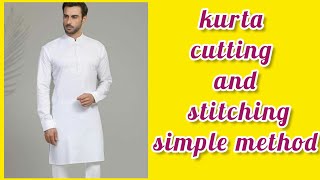 Gents fitting cutting || kurta katne ka tarika || kurta cutting simple method