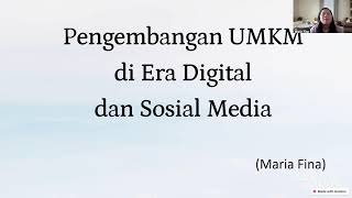 Webinar UMKM