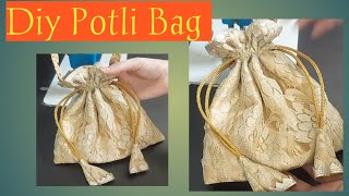 How to Make Potli Bag | Diy Potli Bag | Potli Bag Cutting and stitching ✨️#yourownboutique #diyvideo