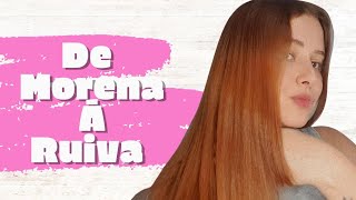 DE MORENA A RUIVA EM CASA | Retoque de raiz