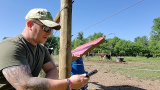 Finding faults in an electric fence.