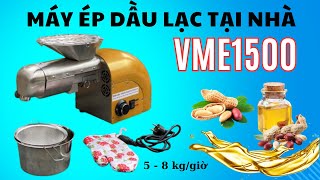 Tự làm dầu ăn tại nhà với chiếc máy ép dầu lạc mini VME1500 năng suất 5-8 kg/giờ | LH 0964293261