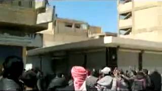 الرقة :هام لحظة اطلاق النار على المشيعين 17-3-2012