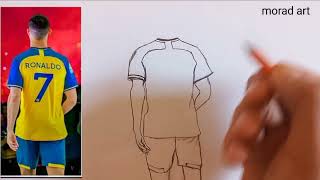 How to draw Cristiano Ronaldo wearing a Al-Nasr shirt