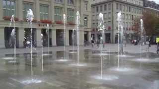 Wasserspiele vor dem Bundeshaus in Bern