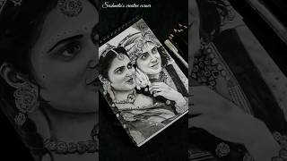 🌺 Drawing Sumedh and Mallika as a Radha Krishna🌺 #ytshorts #shorts #drawing #viral #sumedhmallika