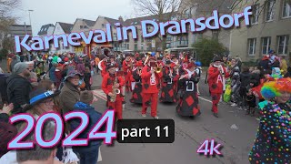 Karneval in Dransdorf 2024, part 11, 4k, Spielmannszug Rheinklänge e.V. Remagen