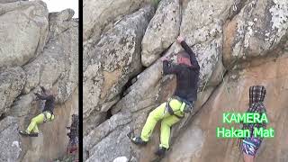 Sıçatore sol 6a+, VII- Tırmanıcı: Nazmi Öztürk Eskişehir Karakaya Tırmanışı Rock Climbing Turkey