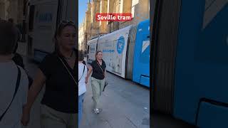 Seville tram at cathedral