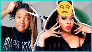 WANTED to REMOVE my 2 MONTH OLD BOX BRAIDS and this happened | Zimbabwean Youtuber