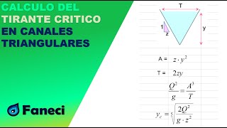 COMO CALCULAR EL TIRANTE CRITICO DE UN CANAL TRIANGULAR📚✅