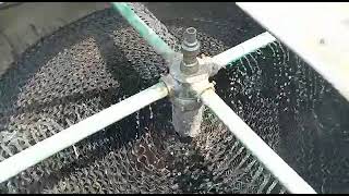 Cooling tower water spray pioe cleaning method