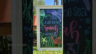 Under The Sea Birthday Sign #art #chalkboardart #create