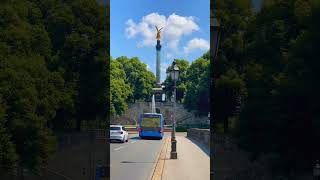 München: Blick auf den Friedensengel (4K) #München #Friedensengel