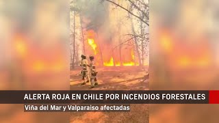 Alerta roja en Chile por intensos incendios forestales