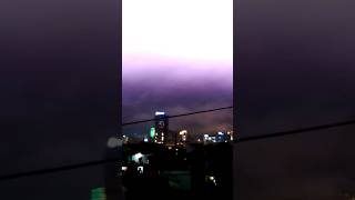 ELECTRIC SKIES! 🌩️ Nighttime Storm with Lightning 🌧️ 🌉⚡  #shorts #shortsfeed #viralvideo #sky #storm