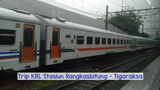 Trip Kereta KRL Commuter Line Stasiun Rangkasbitung - Tigaraksa Hujan Dan Pemandangan Eksotis